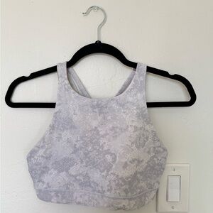 Lululemon High-Neck Energy Patterned Sports Bra